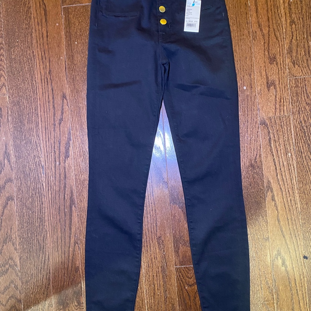High-Waisted Black Skinny Jeans